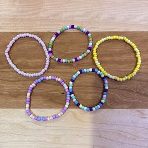 5 Seed Beaded Bracelets